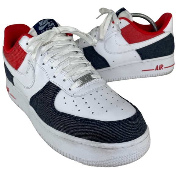 Nike Air Force 1 '07 LX USA Denim Sz 9.5 - Picture 1 of 14